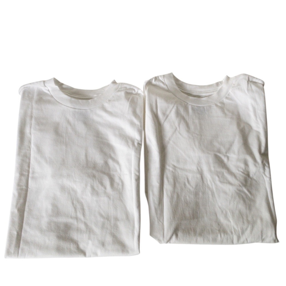 Goodfellow & Co Classic White Tees Round Neck 100% Cotton Size S Bundle